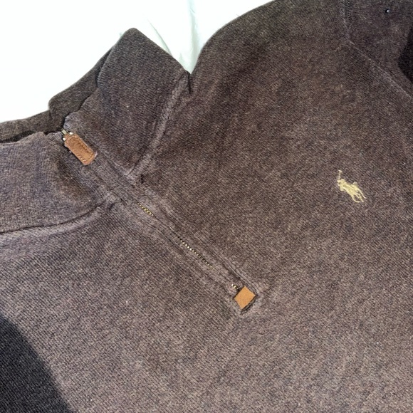 Brown Ralph Lauren half zip sweater - Picture 2 of 5